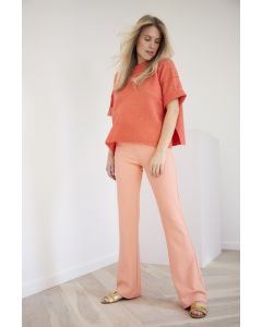 Corel Amsterdam Boa Flare Pants Coral
