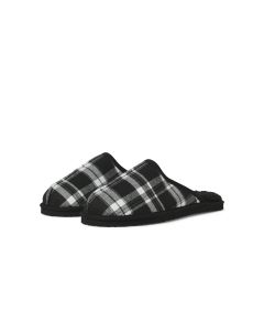 Jack & Jones Dudely Microfiber Pantoffel Checked Zwart