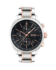 Hugo Boss Horloge Grand Prix Zilver/Rose 44mm