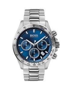 Hugo Boss Horloge Hero Zilver/Blauw 43mm