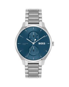Hugo Boss Horloge Tyler Zilver/Blauw 43mm