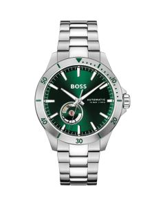 Hugo Boss Horloge Troper Zilver/Groen 42mm