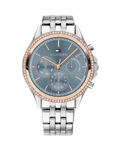 Tommy Hilfiger Horloge Ari Zilver/Rose 38mm