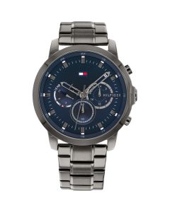 Tommy Hilfiger Horloge Jameson Grijs/Blauw 46mm
