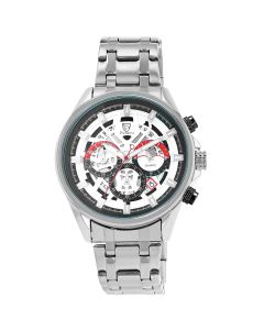 Pierrini heren horloge zilver 44mm