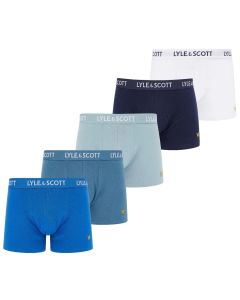 Lyle & Scott Miller 5-pack boxers heren blauw/wit/groen