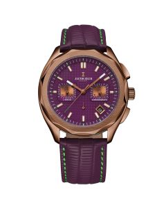 Jacob Zech Horloge Lisboa Paars/Brons 42mm