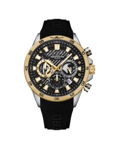Aeromeister Horloge Driver Zwart/Goud 43mm