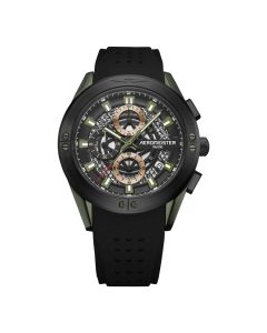 Aeromeister Horloge Mundo Zwart/Groen 43mm