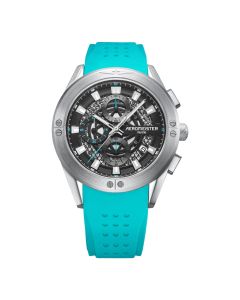 Aeromeister Horloge Mundo Zilver/Blauw 43mm