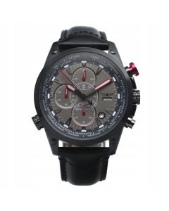 Aviator F-Series World Time heren horloge zwart 45mm