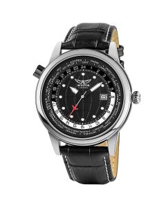 Aviator F-series heren horloge zwart/zilver 45mm