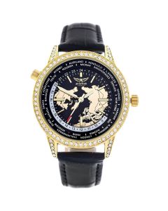 Aviator F-series horloge dames zwart/goud 38mm