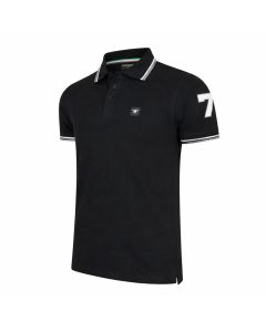 Cappuccino Italia polo applique pique heren zwart