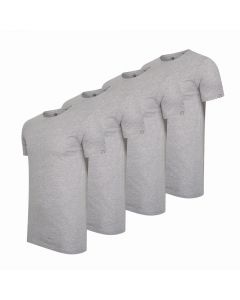 Cappuccino Italia 4-pack T-shirts heren ronde hals grijs - extra lang