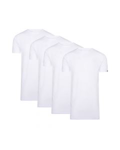 Cappuccino Italia 4-Pack T-shirts Ronde Hals Wit - Extra lang