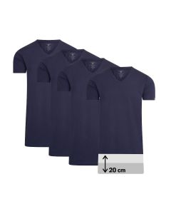 Cappuccino Italia 4-Pack T-shirts V-Hals Navy - Extra lang