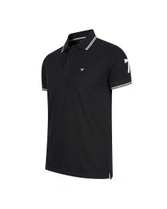 Cappuccino Italia polo applique pique heren zwart