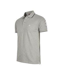Cappuccino Italia polo applique pique heren grijs