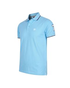 Cappuccino Italia polo applique pique heren sky blue