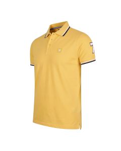 Cappuccino Italia polo applique pique heren geel