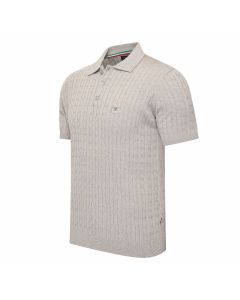 Cappuccino Italia Caorle Cable Knit Polo Grijs