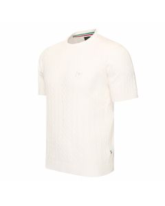 Cappuccino Italia Loreto Cable Knit Tee Wit