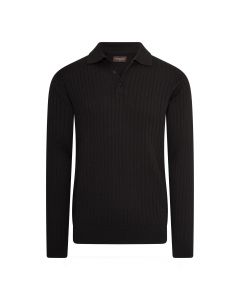 Cappuccino Italia Mestre Knit Polo Zwart