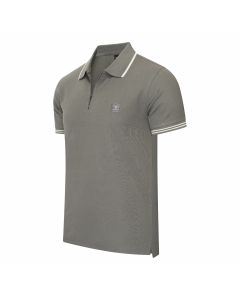 Cappuccino Italia Polo Zip Polo Torino Grijs