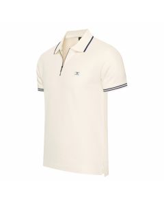 Cappuccino Italia Polo Zip Polo Torino Wit