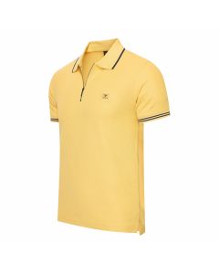 Cappuccino Italia Polo Zip Polo Torino Geel