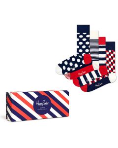 Happy Socks Classic navy 4-Pack unisex gift box