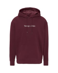 Tommy Jeans reg Linear hoodie heren burgundy