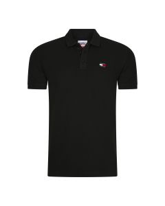 Tommy Jeans classic badge polo heren zwart