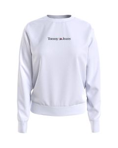 Tommy Jeans reg Serif Linear sweater dames wit