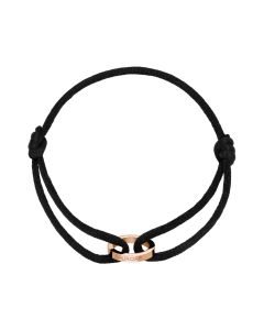 Furore Armband van roestvrij staal en nylon rosegoud