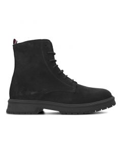 Tommy Hilfiger veterboot suède heren zwart