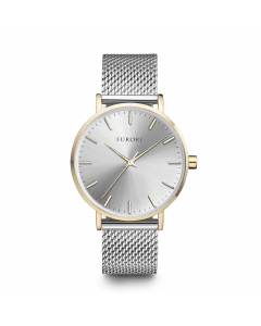 Furore Sparkling Sun horloge goud en zilver
