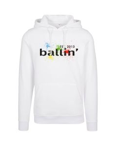 Ballin Est. 2013 paint splatter hoodie heren wit