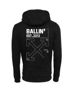 Ballin Est. 2013 Backprint Cross Hoodie Zwart