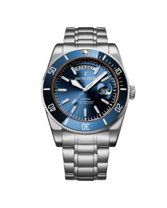 Jacob Zech Horloge Athena Zilver/Blauw 42mm