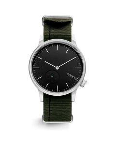 Komono Winston Subs Nato heren horloge zwart/groen 41mm