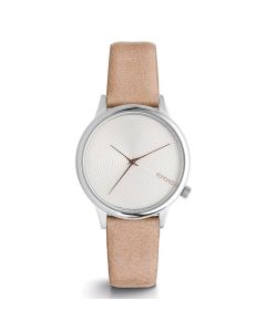 Komono Estelle Deco Nude horloge dames zilver/zacht roze 36mm