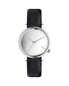 Komono Estelle Mirror horloge dames zilver/zwart 36mm