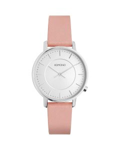 Komono Harlow Misty Rose horloge dames zilver/roze 36mm