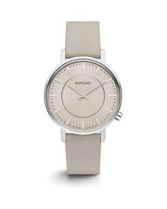 Komono Harlow white sand horloge dames beige/zilver 36mm