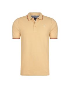 Mario Russo tipped polo Edward heren beige