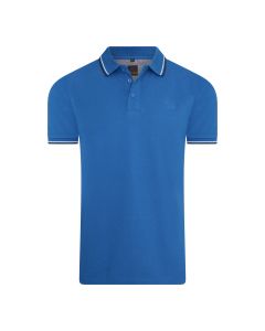 Mario Russo tipped polo Edward heren classic blauw