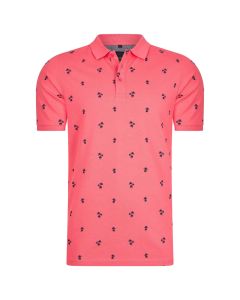 Mario Russo polo Palm Tree heren coral