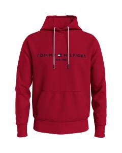 Tommy Hilfiger logo hoodie heren primair rood